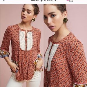 Anthropology blouse, like new!